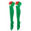 Green/Red Striped Stocking Over The Knee-Red  white stripe r 5