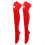 Green/Red Striped Stocking Over The Knee-Red  white stripe r 6