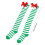 Green/Red Striped Stocking Over The Knee-Red  white stripe r 2