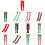 Green/Red Striped Stocking Over The Knee-Red  white stripe r 3