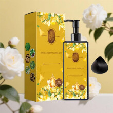 Einzelmittel Blumenfarbe Pflanzliche Haarfarbe 300ml fuer Alle Haartypen Naturalschwarz