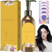 Japanische Lang anhaltende Haarfarbe Shampoo Pflanzliche Einzeldosis Blumenfarbe Grauabdeckung