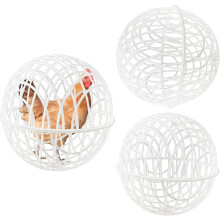 3 Pack Rollende Kippen Bal Kooien Mobiele PVC Pluimvee Omheining voor Buitengebruik Voorkomt Hondenaanvallen Maat L
