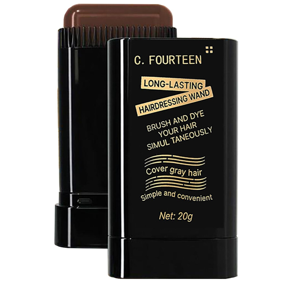 Oimg Haarfarbkamm Fuer Graue Haare Wasserdicht Tragbar Farbkorrektur Stab Fuer Unisex Schwarz Braun