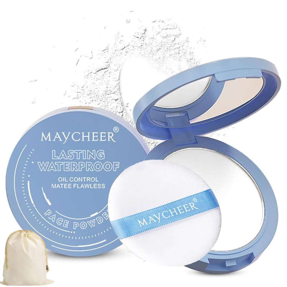 Oimg Gesichtspuder-Fixierpuder-Beauty-Puder-Kuchen-Fuer-Makeup-Halt-Wasserfest-Oel-Absorbierend