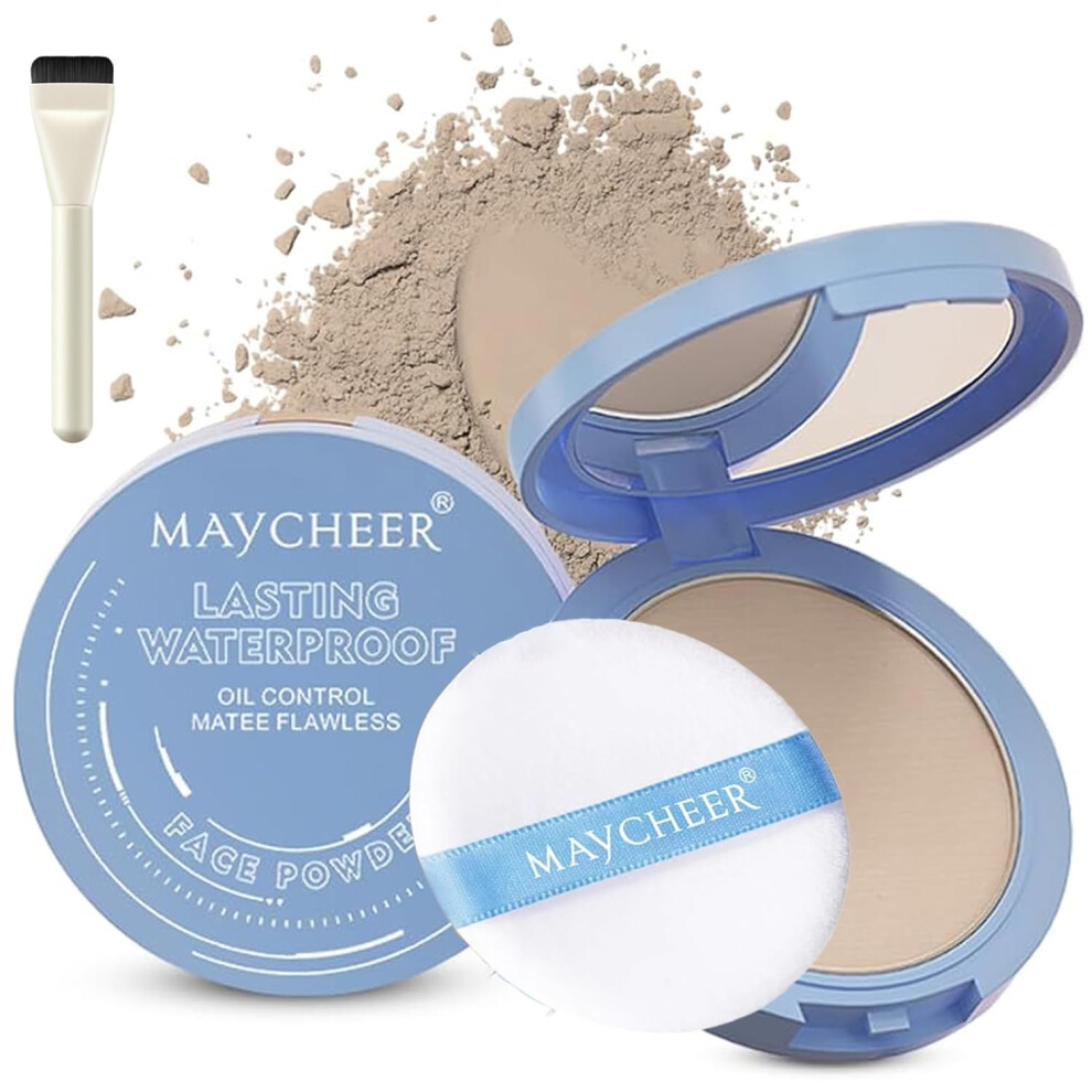Oimg Gesichtspuder-Beauty-Puder-Kuchen-Fuer-Makeup-Halt-Wasserfest-Gesichtspuder-Oel-Kontrolle