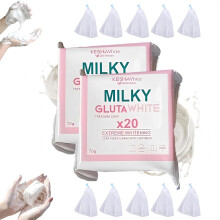 2 stuks Glutamilk Witte Zeep Crème Bleekmiddel voor Olie Controle & Mee-eter Verwijdering op Gezicht Lichaam & Handen