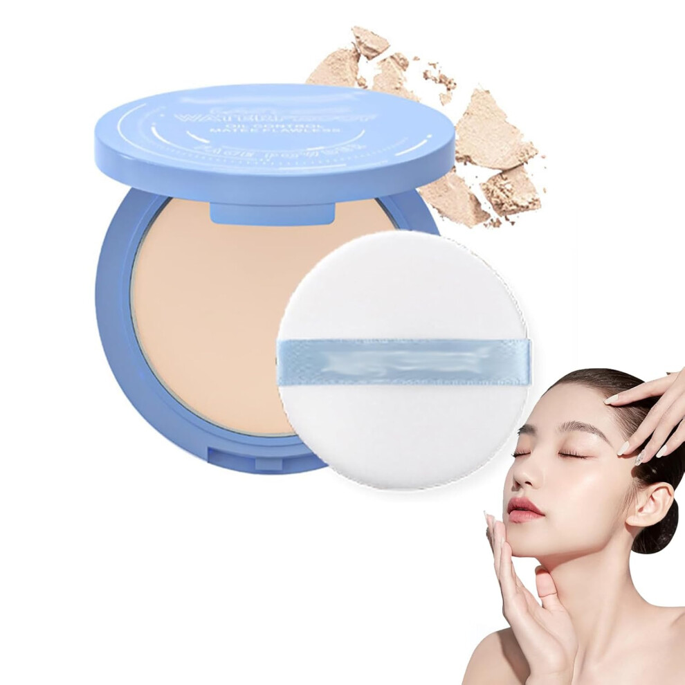 Oimg Puder-Kuchen-Fuer-Makeup-Halt-Matte-Perfektion-Pressed-Puder-Oel-Kontrolle-Gesicht
