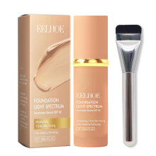 4 In 1 Foundation Make-up met Borstel Hydraterende Kleurverandering Waterproof Langdurige Formule (1 stuks)
