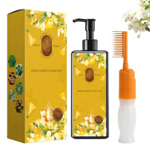 Pflanzliche Haarfarbe Einzelmittel Blumenfarbe Grauabdeckung Sofortwirkung Schwarz