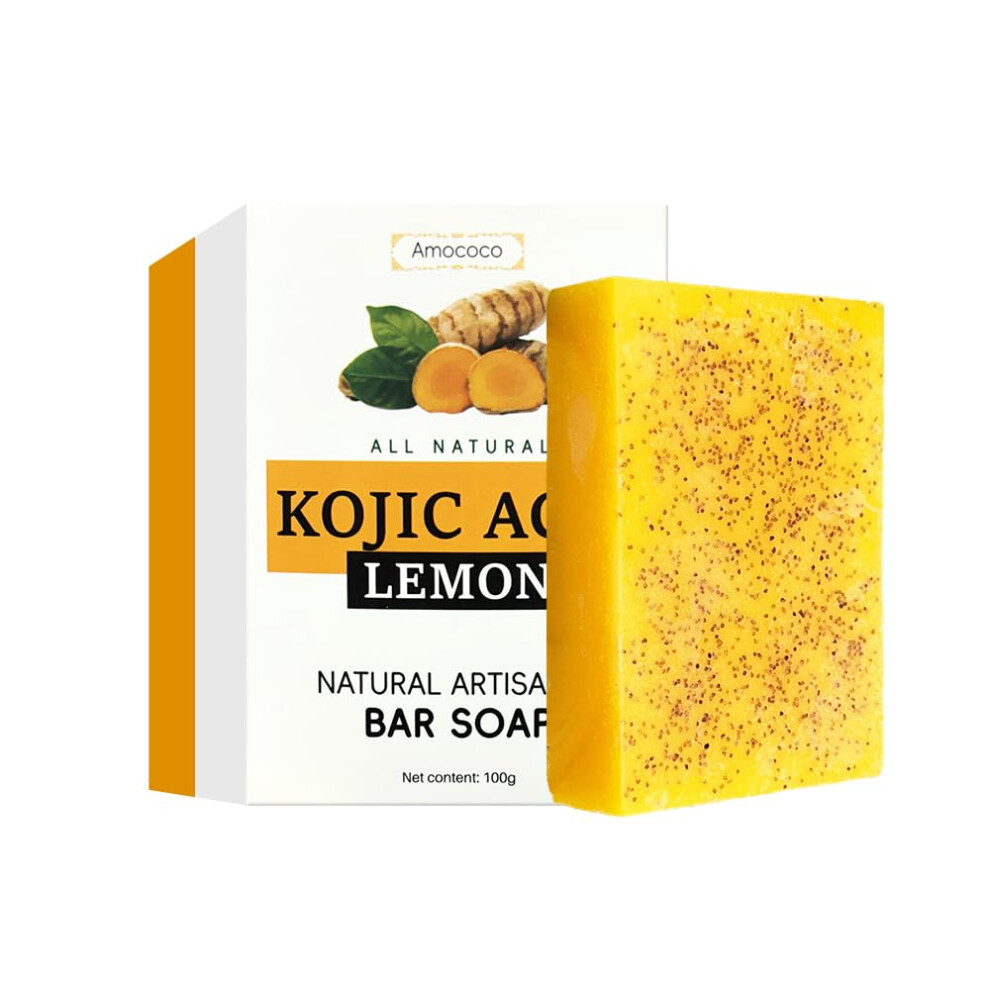 Oimg Kurkuma-Handwerklich-Seife-Stueck-Mit-Vitamin-C-Natuerliche-Haut-Ausgeglichener-Teint