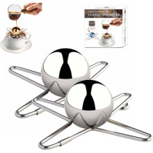 Bevroren IJs Bal voor Espresso Herbruikbaar RVS Koffie Koeler met Standaard Cadeau voor Koffie Liefhebbers