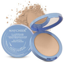 Natural Beige Zettingpoeder Waterproof Langdurig Lichtgewicht Olie Controle Finishing Poeder (02#)