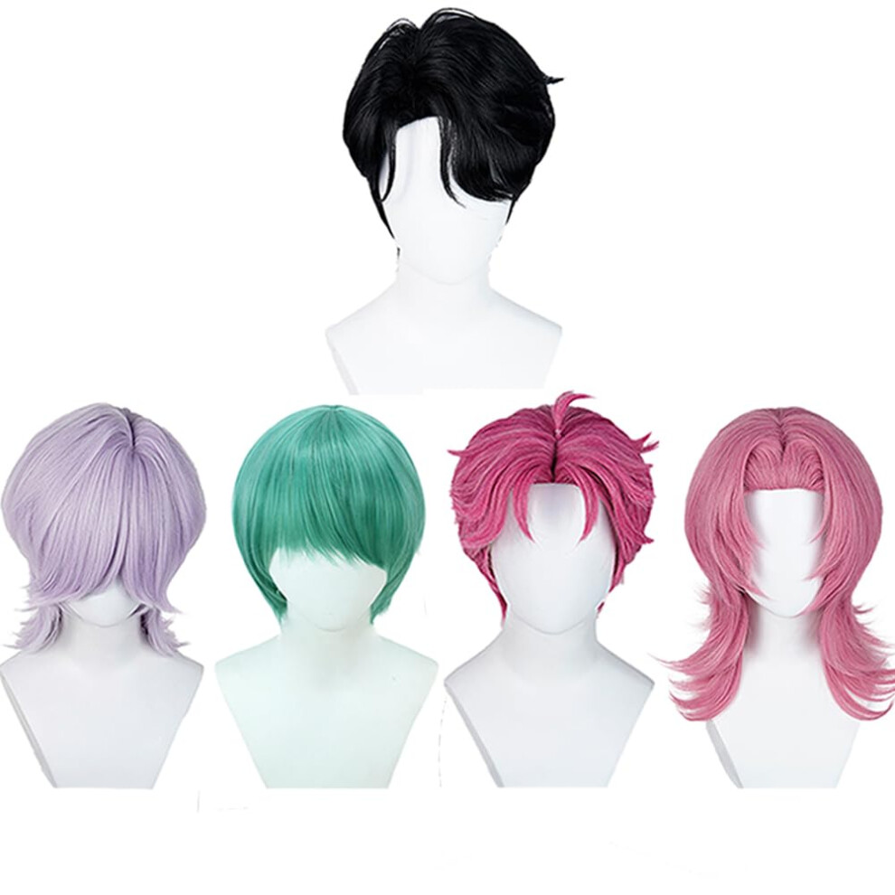 Oimg Unisex 420_3. Cosplay-Peruecke-Idol-Jungen-Kostuem-Halloween-Zubehoer-Haar-Fuer-Maenner