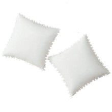 Sierkussen met pompon voor een stijlvol interieur, zachte fluwelen decoratieve hoes, onzichtbare ritssluiting voor eenvoudig onderhoud (45 x 45 cm)