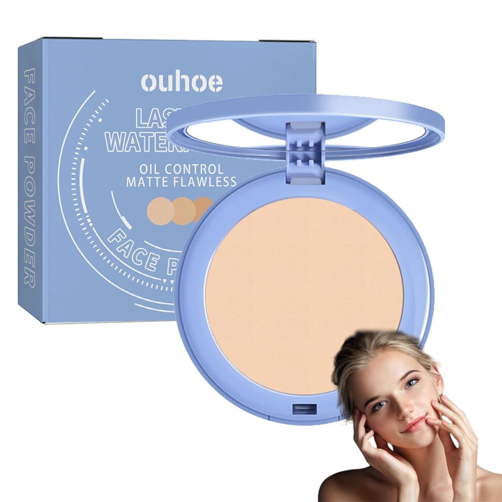Oimg Gesichtspuder-Wasserfest-Gesichtspuder-Matte-Makellos-Foundation-Leicht-Fixierpuder