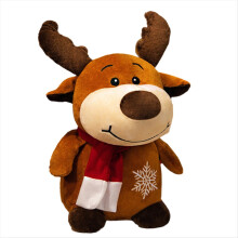 Juguetes de peluche navideños Muñeca de dibujos animados Suave Adecuado para bebés Niños Regalos Ciervo de Navidad
