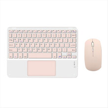Bluetooth-Tastatur mit Touchpad und Maus für PC, Tablet, Gaming, kabellos, Pink