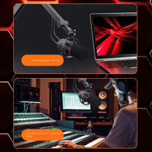 Micrófono dinámico USB XLR con soporte de grabación de doblaje para conexión a tarjeta de sonido, ordenador, canto en vivo y juegos.