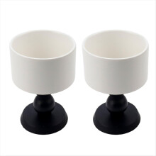 Keramische dessertkommen Retro beker Franse ijsbeker Puddingkom Elegant ontwerp voor feesten Zwart