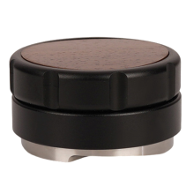 304 RVS Espresso Poeder Distributeur Walnoot Deksel Koffie Leveler Verstelbare Diepte Handtampers Zwart,C