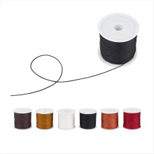Cordón de nailon de 300 yardas, hilo de 0,8 mm para abalorios, cordones trenzados para hacer nudos, para collares y macramé.