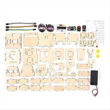 Programmeerbare Dual Intelligent Welcome Robot Kit - DIY wetenschappelijk experiment voor jongeren, STEAM-onderwijsmodel