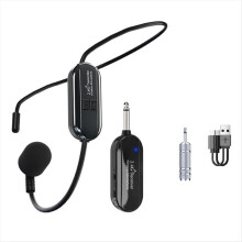 Professionelles drahtloses Headset-Mikrofon-Sender-Mikrofon für Sprachfunksysteme, Gitarrenunterricht, Fitness und Gaming