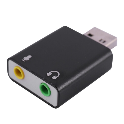 Scheda audio USB in lega di alluminio a 7.1 canali per computer, esterna, USB 7.1, analogica 2