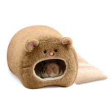 Winterwarme Hängematte für Ratten und Hamster, niedliches Bärenhaus mit Bettmatte für kleine pelzige Tiere