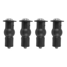 4X Asiento de inodoro TOP FIX Bisagra Orificio Fijaciones Pozo Tuerca Tornillo Goma Parte posterior t