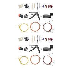 Gitaarset van 68 stuks, inclusief plectrums, 3-in-1 snaaropwinder, brugpennen, 6 snaren