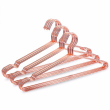 Perchas de metal dorado y cobre rosa para ropa, camisas, abrigos, trajes, resistentes, 10 unidades
