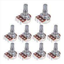 Kleine Potentiometer B250K für Gitarren, geeignet für Bass-Komponenten (10er-Pack)