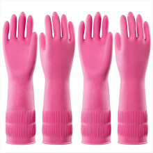 Paar wiederverwendbare, wasserdichte und rutschfeste Küchenhandschuhe aus Gummi für Geschirrspülarbeiten, Größe M