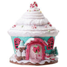 LED Kerstmis peperkoekhuis verlichte decoratie tafelblad vakantie decoratief, A