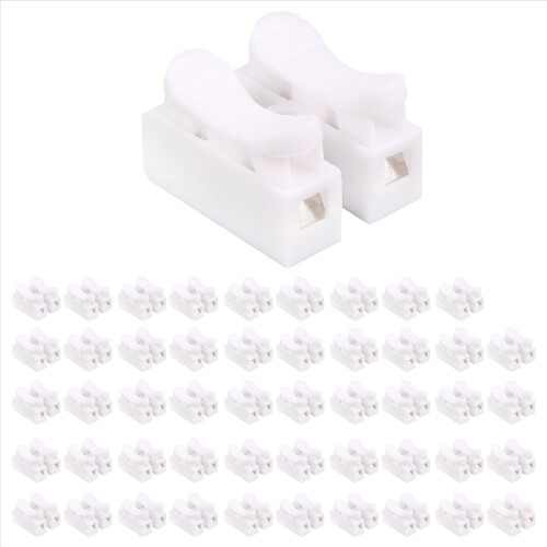 50 τεμάχια CH2 Spring Quick Wire Connector Cable Cable Stencil Box για LED Strip Light 1
