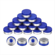 Tappi a strappo, 200 pezzi, tappi superiori senza sbavature, guarnizioni, copertura blu, 20 mm