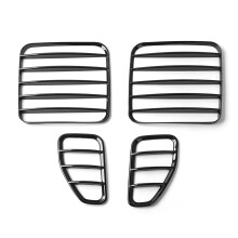 Achterlicht Lamp Covers Blinds ABS Achterlichtbescherming voor 2016 2017 2018 2019 2020 2021, Zwart