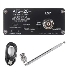 SI4732 ATS-20+ Plus ATS20+ Δέκτης Ραδιοφώνου FM AM (MW & SW) SSB (LSB & USB) με + Κεραία + Ηχείο + Καλώδιο Type-C