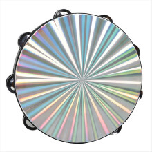 Laser 10 inch handbediende tamboerijn, dubbele rij dans Orff-instrument handtrommel