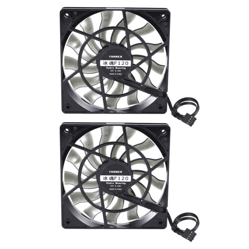 2X Dunne 12mm Dikte 120X120X12mm 12V Desktop Computer Host Stille Fa