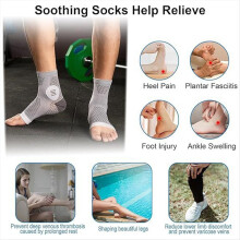 Paar Neuropathie-Socken – Schmerzlindernde Socken bei Plantarfasziitis – Blau – Größe M