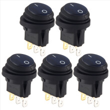 Stück 12V 20A wasserdichte runde Ein/Aus-Wippschalter für Auto, Boot, SPST