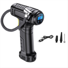 120W draagbare luchtcompressor, draadloze digitale opblaasbare pomp, draagbare bandenpomp voor fietsballen