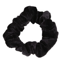 10-pack zwarte fluwelen scrunchie haarelastiekjes en bobbels
