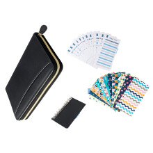Cartera con sistema de sobres para efectivo, con 12 sobres y hojas de presupuesto para planificadores financieros familiares.