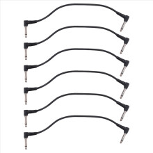stuks 6 inch gitaar patchkabels, zwarte pedaalkabel, effectkabel, 1/4 haaks