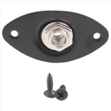 Ovale gitaar jack plaat 30 plaat & socket zwart hoge kwaliteit, 1 verpakking