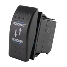 12 V 20 A vinssi sisään/ulos ON-OFF-ON keinukytkin 7-nastainen LED sininen